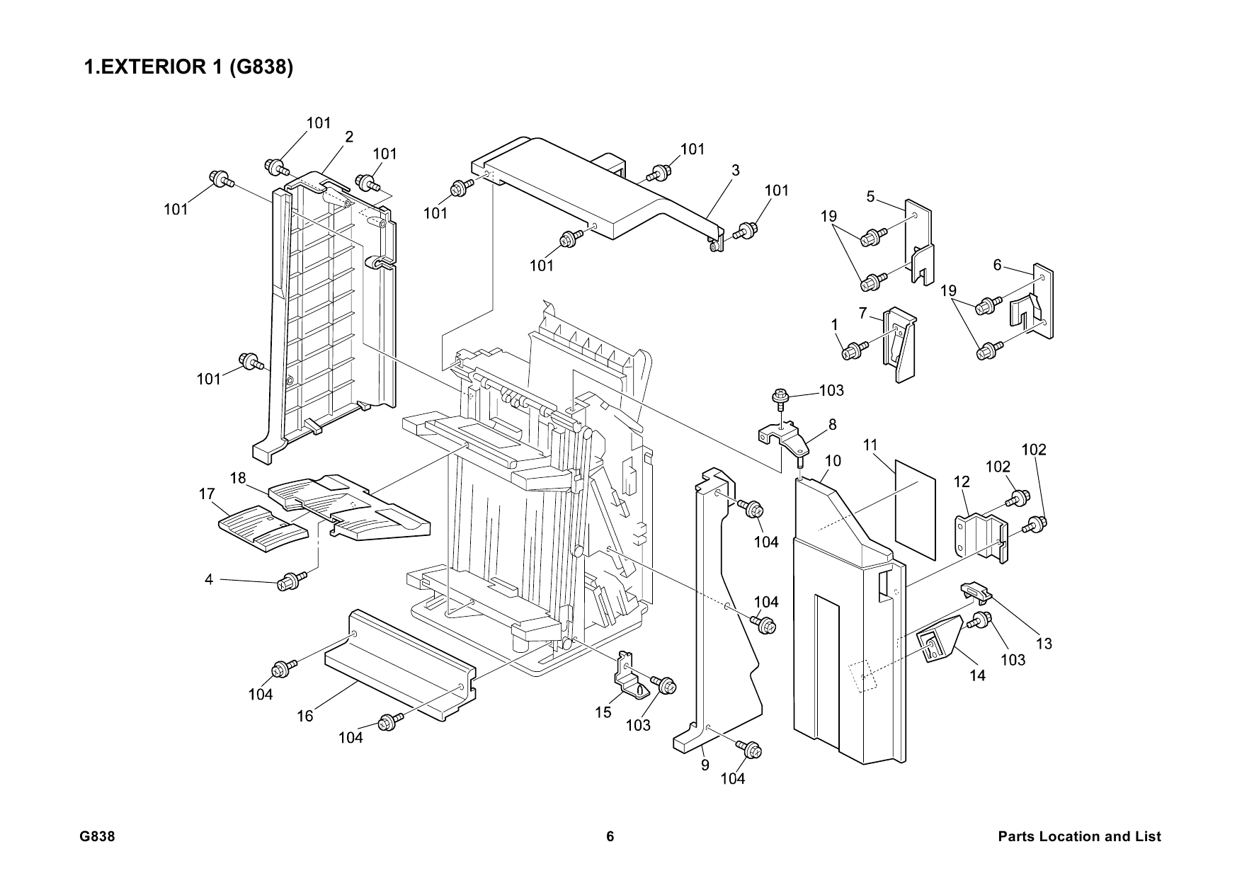RICOH Options SR3040 G838 FINISHER Parts Catalog PDF download-3 RICOH Options SR3040 G838 FINISHER Parts Catalog PDF download-3